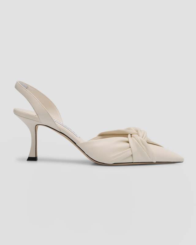 Hedera Leather Knot Halter Pumps